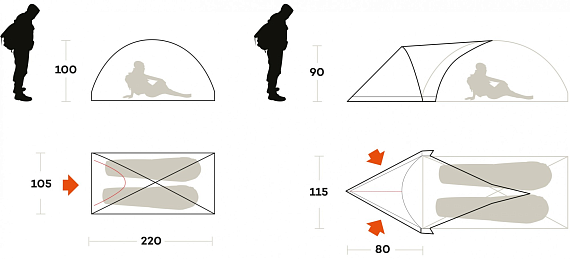 Тамбур для палатки Ferrino Blizzard 2 Apsis - Фото 2 большая