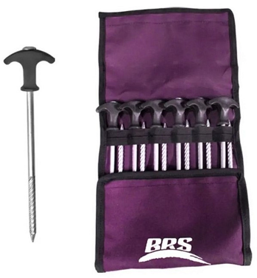 Колышки для палатки BRS-P1 (12 шт) в чехле - Фото 1 большая