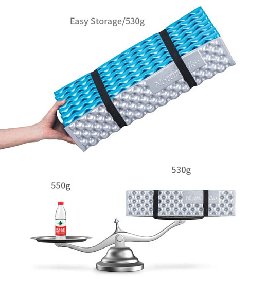 Коврик Naturehike Thickened folding egg nest Blue - Фото 6 большая