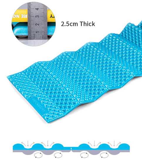 Коврик Naturehike Thickened folding egg nest Yellow - Фото 5 большая