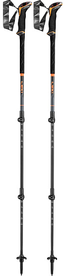 Треккинговые палки Leki Sherpa Lite Neonorange/Black/Denimblue - Фото 1 большая