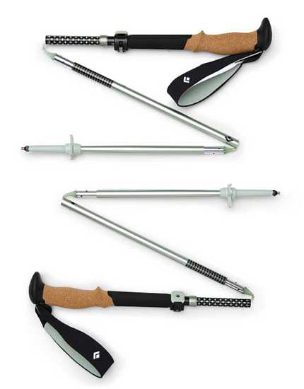 Треккинговые палки Black Diamond Pursuit Flz Black/Foam Green - Фото 2 большая