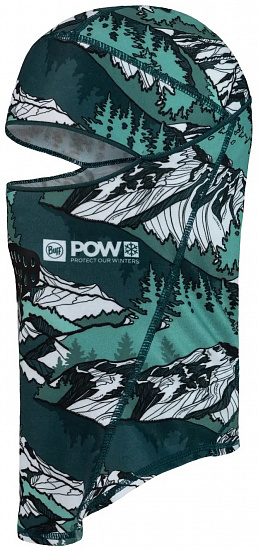 Балаклава Buff Thermonet Hinged Pow Lau Green - Фото 1 большая