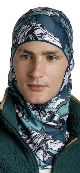 Балаклава Buff Thermonet Hinged Pow Lau Green - Фото 3 большая