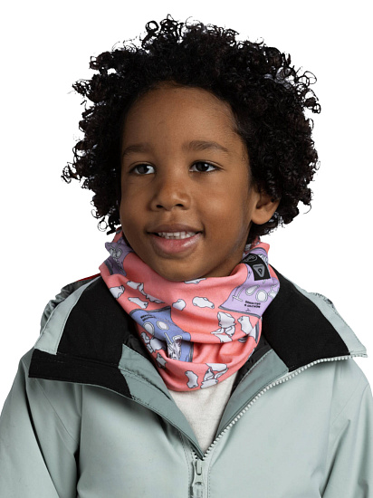 Балаклава детская Buff Thermonet Hinged Jutka Rose Pink - Фото 4 большая