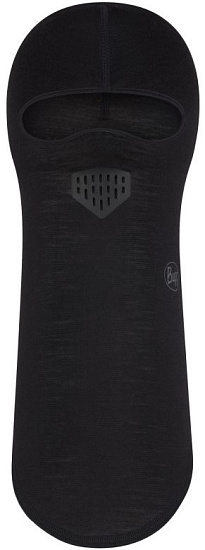 Балаклава Buff LW Merino Wool Solid Black - Фото 2 большая