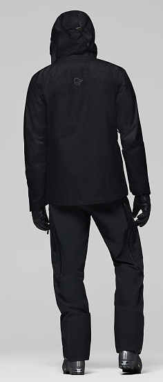 Куртка мужская Norrona Lofoten Gore-Tex Insulated Caviar Black - Фото 5 большая