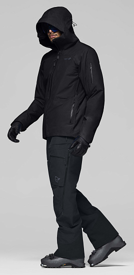 Куртка мужская Norrona Lofoten Gore-Tex Insulated Caviar Black - Фото 6 большая