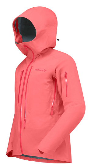 Куртка женская Norrona Lofoten Gore-Tex Pro Calypso Coral - Фото 3 большая