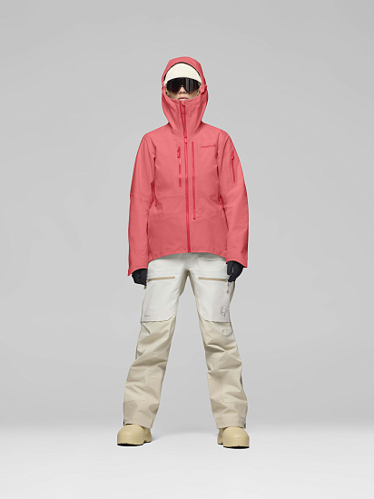 Куртка женская Norrona Lofoten Gore-Tex Pro Calypso Coral - Фото 5 большая