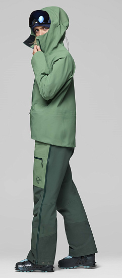 Куртка женская Norrona Lofoten Gore-Tex Pro Dark Ivy - Фото 7 большая