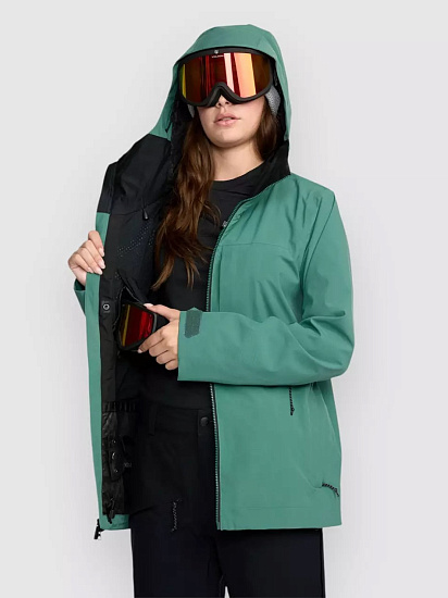 Куртка женская Volcom Cloudbreaker Stretch 30K Spruce Green - Фото 5 большая