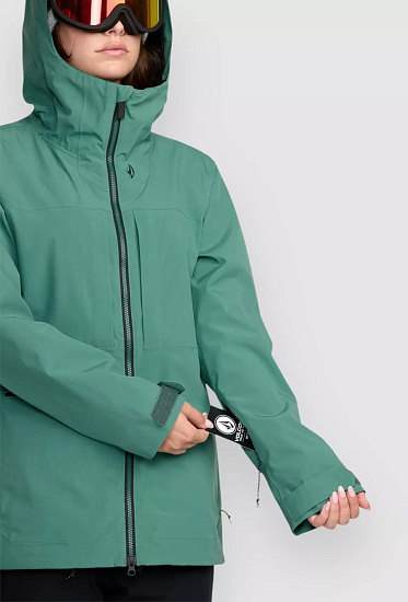 Куртка женская Volcom Cloudbreaker Stretch 30K Spruce Green - Фото 6 большая