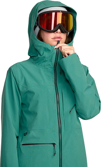 Куртка женская Volcom Cloudbreaker Stretch 30K Spruce Green - Фото 8 большая