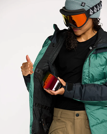Куртка женская Volcom Estes Puff Spruce Green - Фото 10 большая