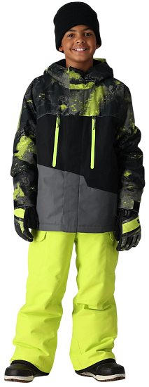 Куртка детская 686 Geo Insulated Lime Hemisphere Colorblock - Фото 3 большая