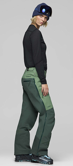 Брюки женские Norrona Lofoten Gore-Tex Pro Dark Ivy - Фото 4 большая