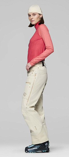 Брюки женские Norrona Lofoten Gore-Tex Insulated Oatmeal - Фото 3 большая