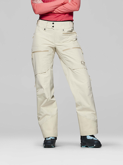 Брюки женские Norrona Lofoten Gore-Tex Insulated Oatmeal - Фото 5 большая