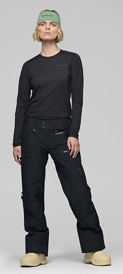 Брюки женские Norrona Lofoten Gore-Tex Insulated Caviar Black - Фото 2 большая