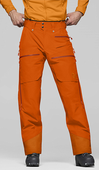 Брюки мужские Norrona Lofoten Gore-Tex Insulated Gold Flame - Фото 2 большая