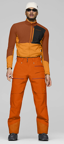 Брюки мужские Norrona Lofoten Gore-Tex Insulated Gold Flame - Фото 3 большая