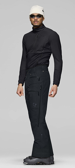 Брюки мужские Norrona Lofoten Gore-Tex Insulated Caviar Black - Фото 5 большая