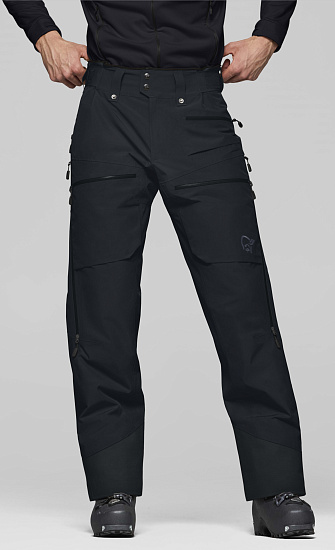 Брюки мужские Norrona Lofoten Gore-Tex Insulated Caviar Black - Фото 6 большая