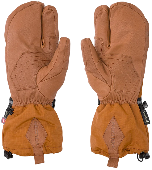 Варежки мужские Volcom Gaaas Gore-Tex Trigger Caramel - Фото 2 большая