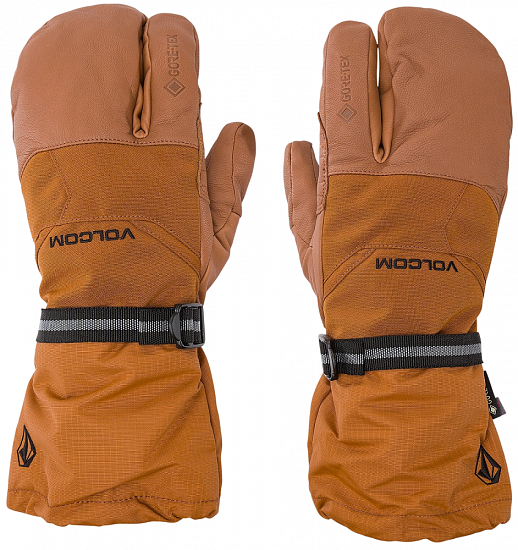 Варежки мужские Volcom Gaaas Gore-Tex Trigger Caramel - Фото 1 большая