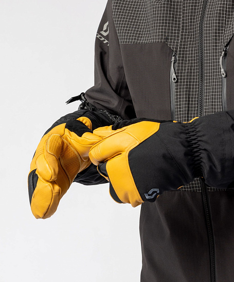 Варежки Scott Explorair Alpine Natural Brown/Black - Фото 5 большая