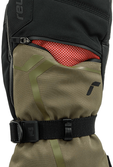 Варежки мужские Reusch Down Spirit Gtx Mitten Black/Burnt Olive - Фото 5 большая