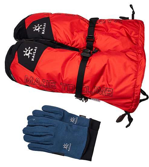 Варежки Kailas Makalu V 3-In-1 Flame red - Фото 3 большая