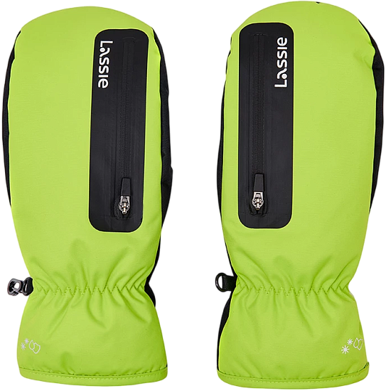 Варежки детские Lassie Luistaa Neon green - Фото 1 большая