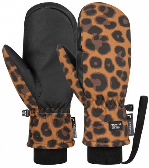 Варежки женские Reusch Carter R-Tex Xt Black/Brown Leopard - Фото 1 большая