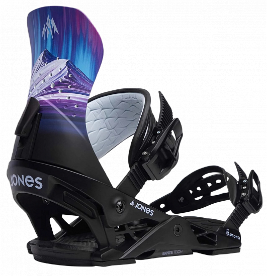 Сноубордические крепления женские Jones Aurora Black/Art - Фото 1 большая
