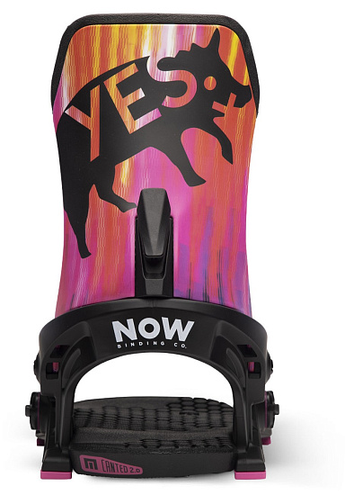 Сноубордические крепления NOW Yes Collab Black/Pink - Фото 2 большая