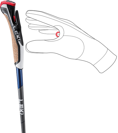 Палки для скандинавской ходьбы Leki Smart Flash Silver/Blue - Фото 5 большая