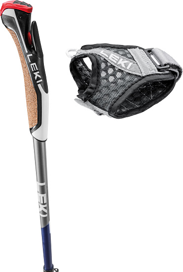 Палки для скандинавской ходьбы Leki Traveller Carbon Black/Blue - Фото 4 большая