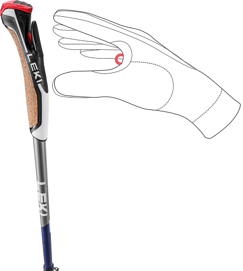 Палки для скандинавской ходьбы Leki Traveller Carbon Black/Blue - Фото 6 большая