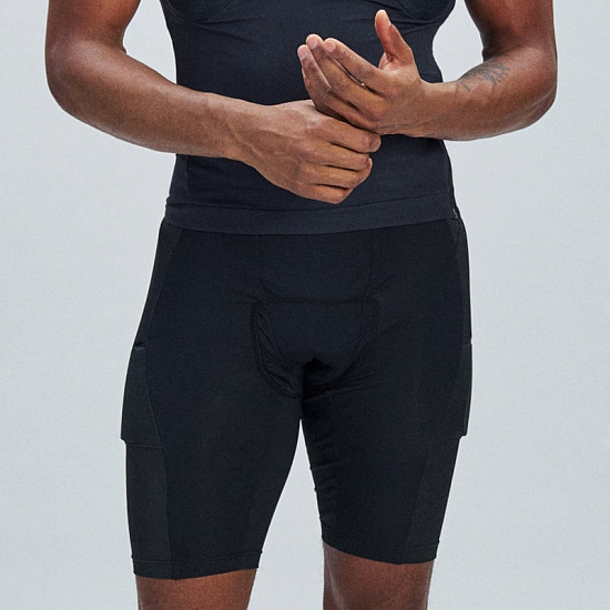 Защитные шорты POC Synovia VPD Uranium Black - Фото 5 большая