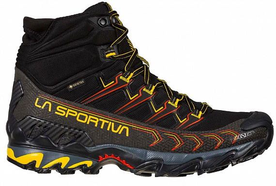 Ботинки мужские La Sportiva Ultra Raptor II Mid GTX Black/Yellow - Фото 1 большая