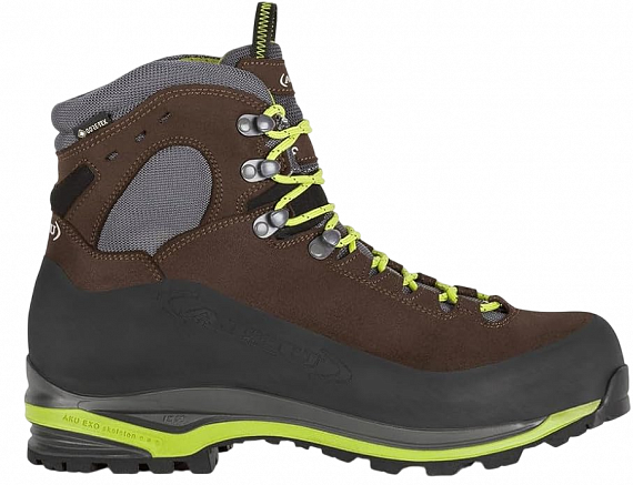 Ботинки мужские AKU Superalp V-Light Gtx Earthbrown/Lime - Фото 1 большая