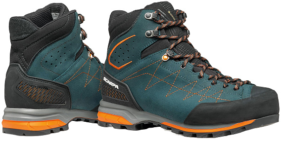 Ботинки мужские Scarpa Zodiac Trk Gtx Petrol/Rust Orange - Фото 7 большая