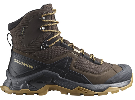 Ботинки мужские Salomon Quest Element Gtx Delicioso/Black/Dull Gold - Фото 1 большая