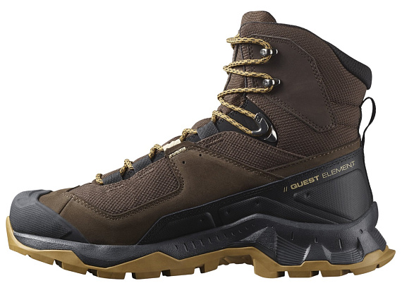 Ботинки мужские Salomon Quest Element Gtx Delicioso/Black/Dull Gold - Фото 4 большая