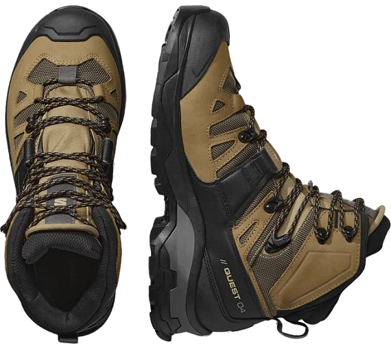 Ботинки мужские Salomon Quest 4 Gtx Kelp/Black/Castlerock - Фото 3 большая