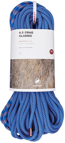 Верёвка Mammut Crag Classic Duodess 9.5мм/60м Carribean Blue/White - Фото 1 большая
