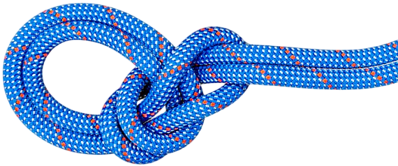 Верёвка Mammut Crag Classic 9.5мм/80м Blue/White - Фото 3 большая