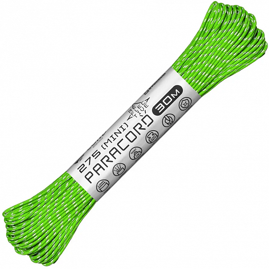 Паракорд Cord 275 Мини 30м световозвращающий Lime - Фото 1 большая